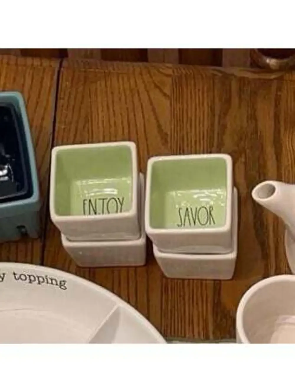 Rae Dunn Savor and Enjoy Bowls (2 SETS)